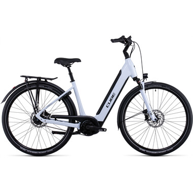 Bicicleta de paseo eléctrica CUBE SUPREME HYBRID EXC 500 WAVE Blanco 2022 0